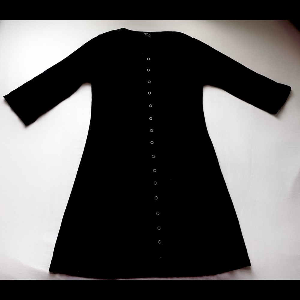 [Goth Style] girls black button up dress